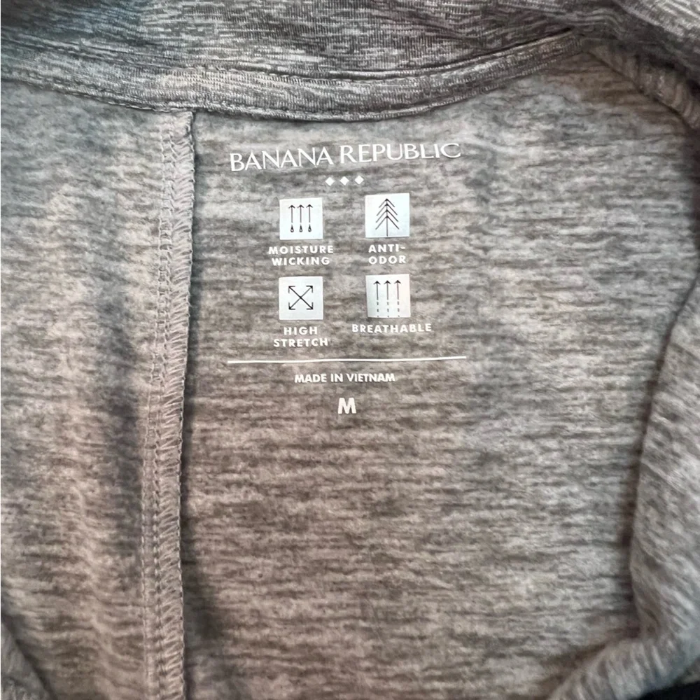 Banana Republic‎ Men's Heather Gray Zip-Up Sweater